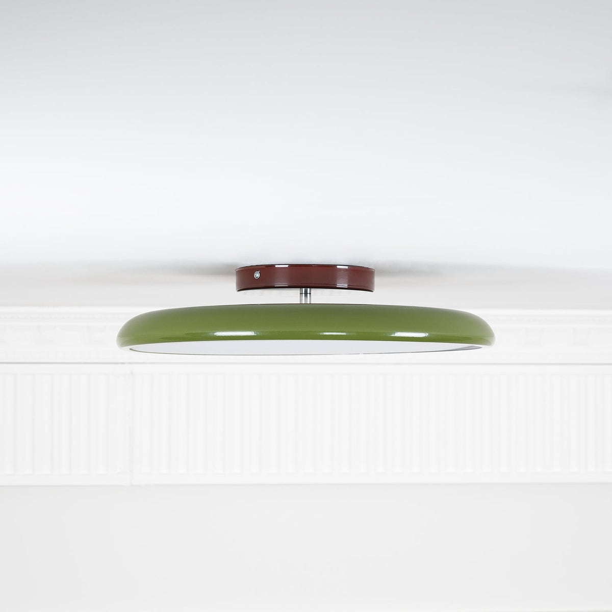Orbitra green flush mount LED ceiling light with swivel arm, dimmable Moktan Sabai on Tampa Home & Garden Store