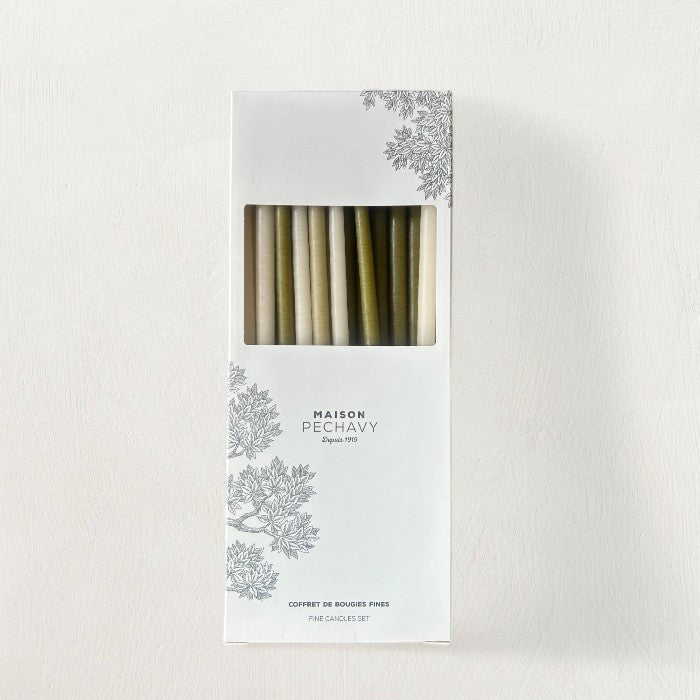 Long Taper Candles, Olive Color, Set of 20 - Tampa Home & Garden Store