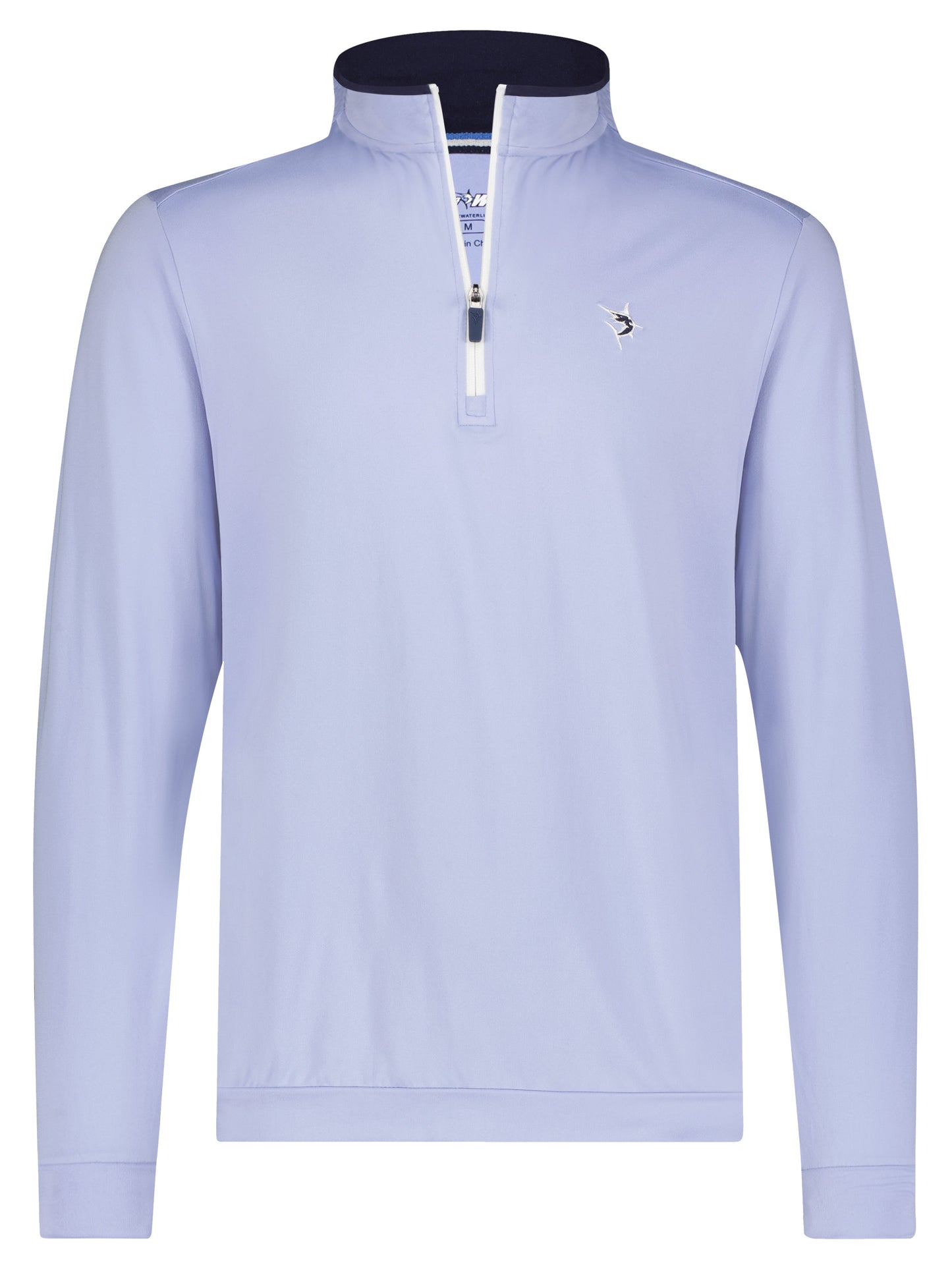 Long Beach Quarter Zip long sleeve top by White Water Life lavender with zipper logo on Tampa Home & Garden Store