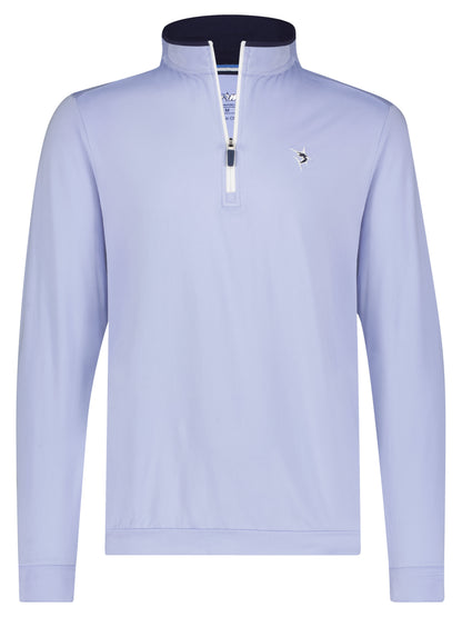 Long Beach Quarter Zip long sleeve top by White Water Life lavender with zipper logo on Tampa Home & Garden Store