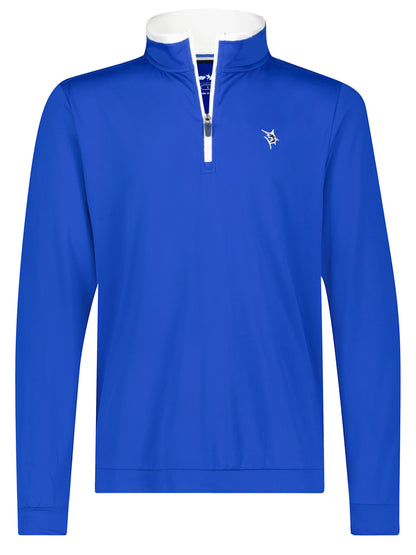Long Beach Quarter Zip Ultra Soft Lightweight blue long sleeve top by White Water Life on Tampa Home & Garden Store