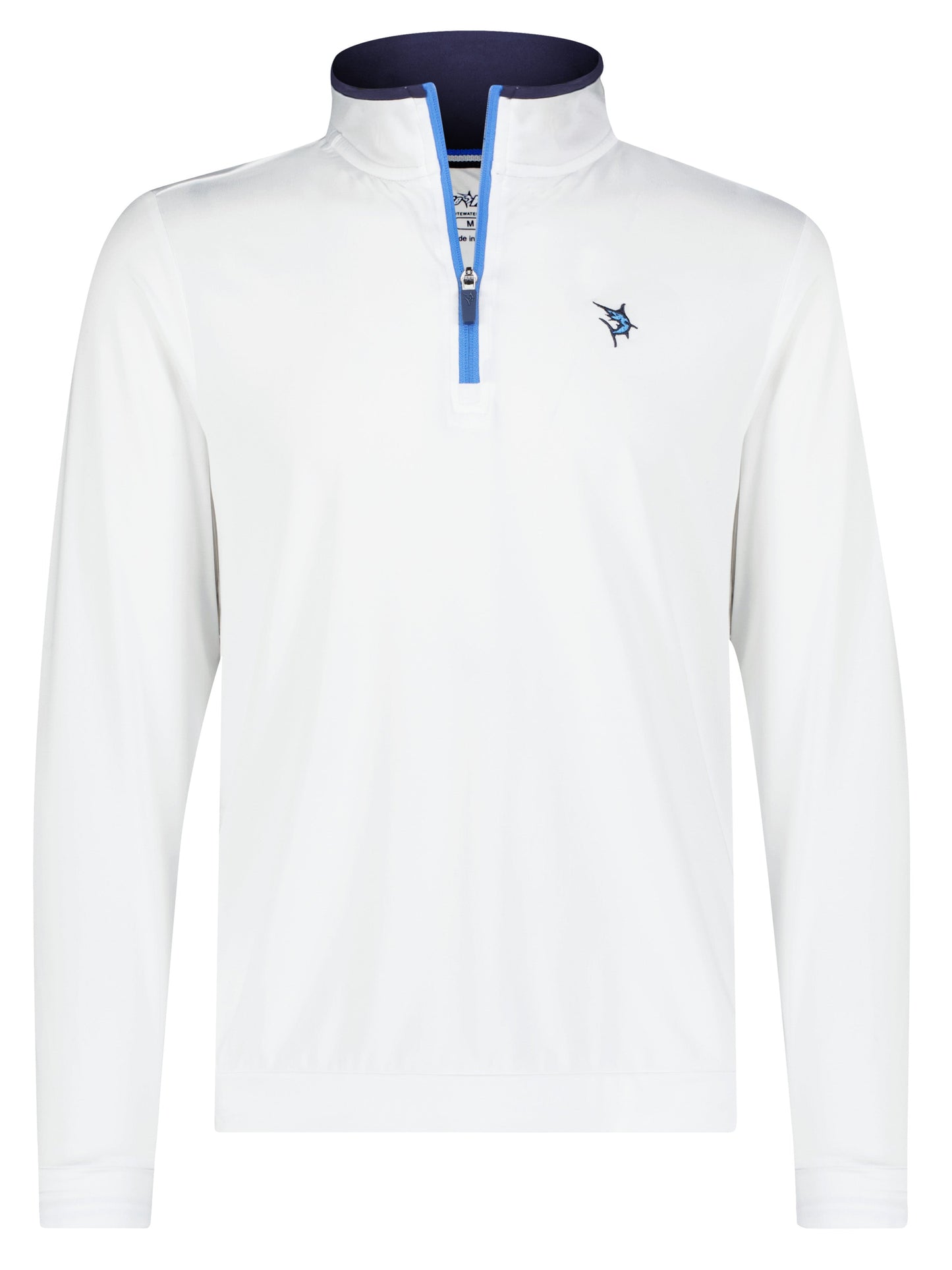 Long Beach Quarter Zip Ultra Soft Lightweight pullover with blue zipper by White Water Life on Tampa Home & Garden Store