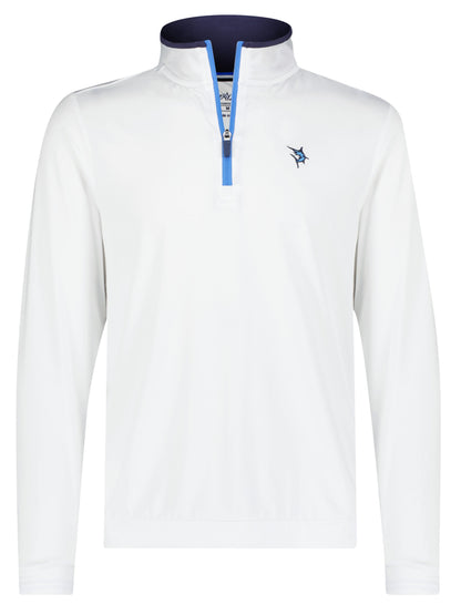 Long Beach Quarter Zip Ultra Soft Lightweight pullover with blue zipper by White Water Life on Tampa Home & Garden Store