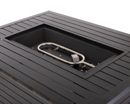 Longmont 48" Rectangular Aluminum Convertible Gas Fire Pit Table - Tampa Home & Garden Store