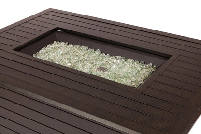 Longmont 48" Rectangular Aluminum Convertible Gas Fire Pit Table - Tampa Home & Garden Store