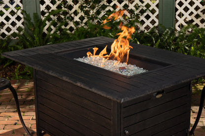 Longmont 48" Rectangular Aluminum Convertible Gas Fire Pit Table - Tampa Home & Garden Store