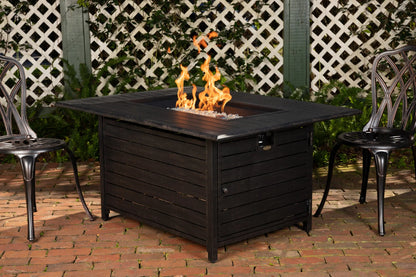 Longmont 48" Rectangular Aluminum Convertible Gas Fire Pit Table - Tampa Home & Garden Store