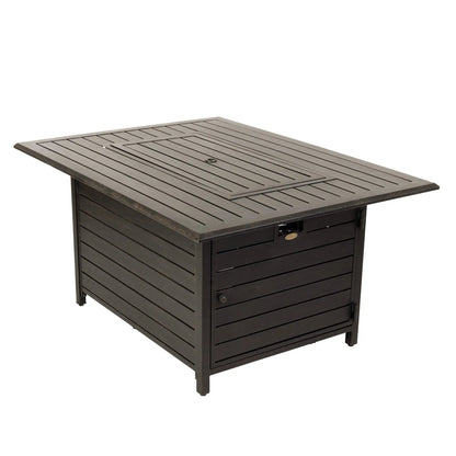 Longmont 48" Rectangular Aluminum Convertible Gas Fire Pit Table - Tampa Home & Garden Store