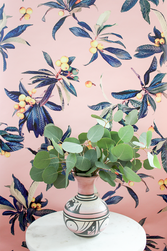 Loquat Love Wallpaper, pink - Tampa Home & Garden Store