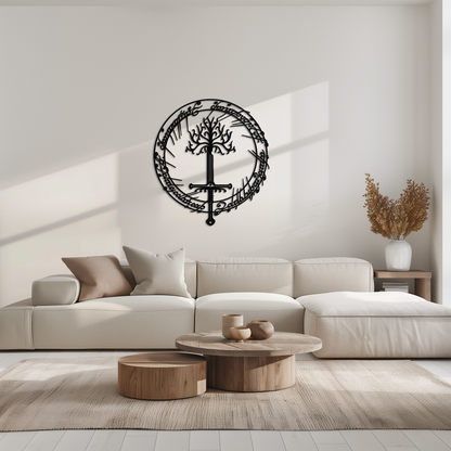 Lord of the Rings Metal Wall Art - Silhouette Fantasy Steel Decor for Home & Office- KAF485 - Tampa Home & Garden Store