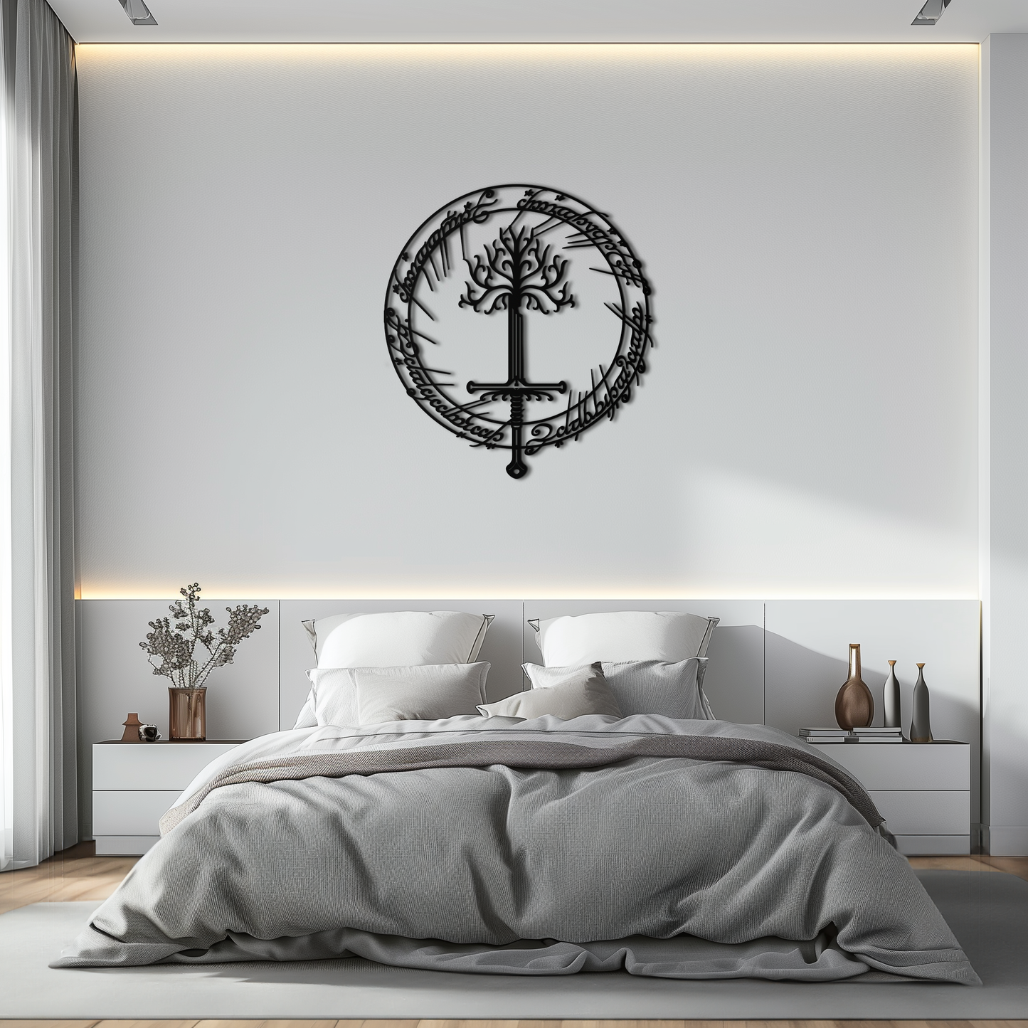 Lord of the Rings Metal Wall Art - Silhouette Fantasy Steel Decor for Home & Office- KAF485 - Tampa Home & Garden Store