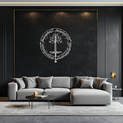 Lord of the Rings Metal Wall Art - Silhouette Fantasy Steel Decor for Home & Office- KAF485 - Tampa Home & Garden Store