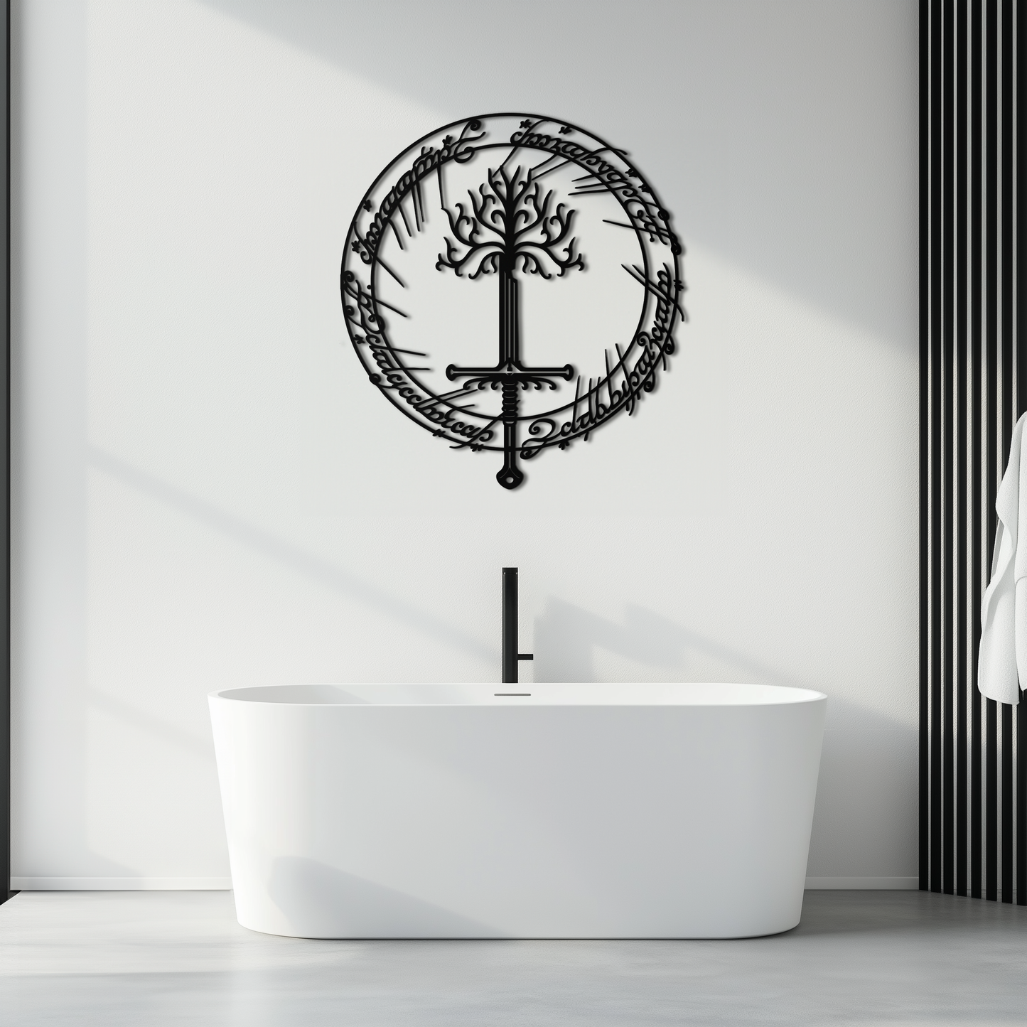 Lord of the Rings Metal Wall Art - Silhouette Fantasy Steel Decor for Home & Office- KAF485 - Tampa Home & Garden Store