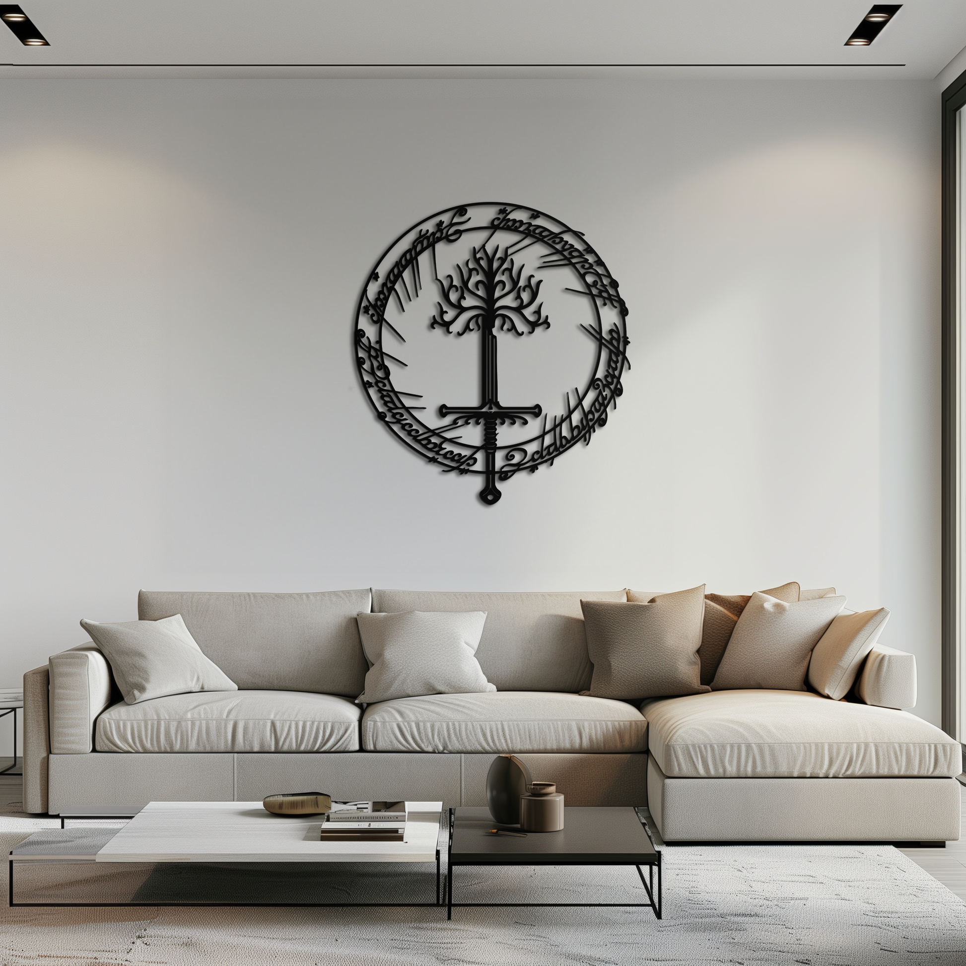 Lord of the Rings Metal Wall Art - Silhouette Fantasy Steel Decor for Home & Office- KAF485 - Tampa Home & Garden Store