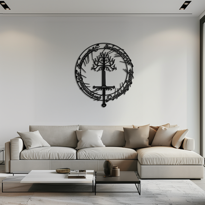 Lord of the Rings Metal Wall Art - Silhouette Fantasy Steel Decor for Home & Office- KAF485 - Tampa Home & Garden Store