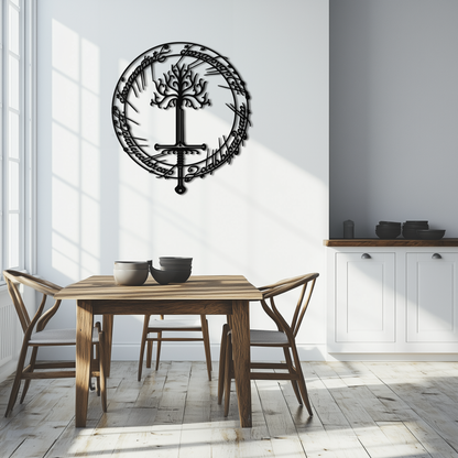 Lord of the Rings Metal Wall Art - Silhouette Fantasy Steel Decor for Home & Office- KAF485 - Tampa Home & Garden Store