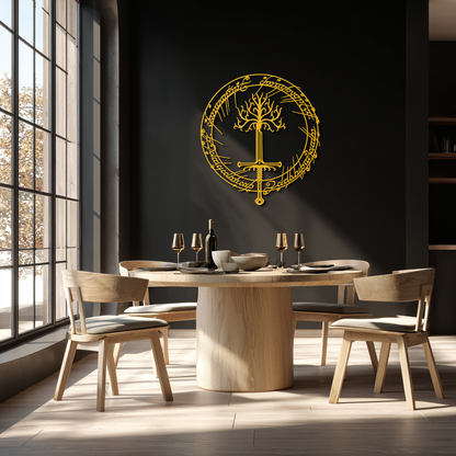 Lord of the Rings Metal Wall Art - Silhouette Fantasy Steel Decor for Home & Office- KAF485 - Tampa Home & Garden Store