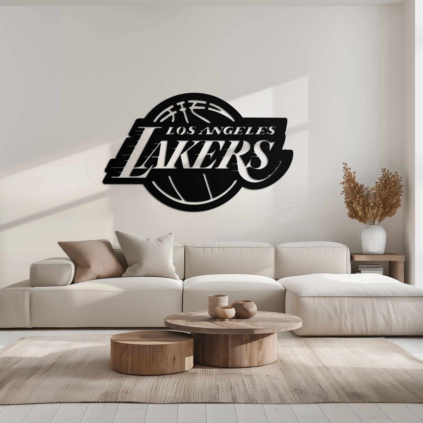 Los Angeles Lakers Logo Metal Wall Art – Iconic Basketball Team Silhouette Decor- KAF674 - Tampa Home & Garden Store