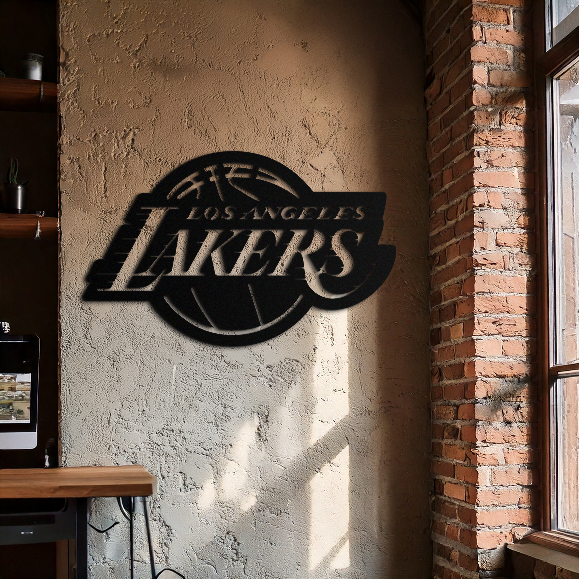 Los Angeles Lakers Logo Metal Wall Art – Iconic Basketball Team Silhouette Decor- KAF674 - Tampa Home & Garden Store