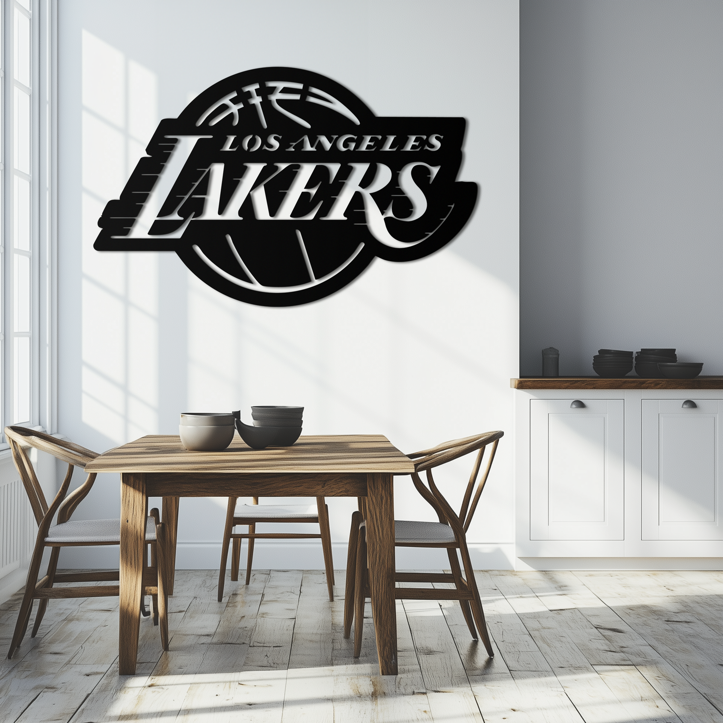 Los Angeles Lakers Logo Metal Wall Art – Iconic Basketball Team Silhouette Decor- KAF674 - Tampa Home & Garden Store
