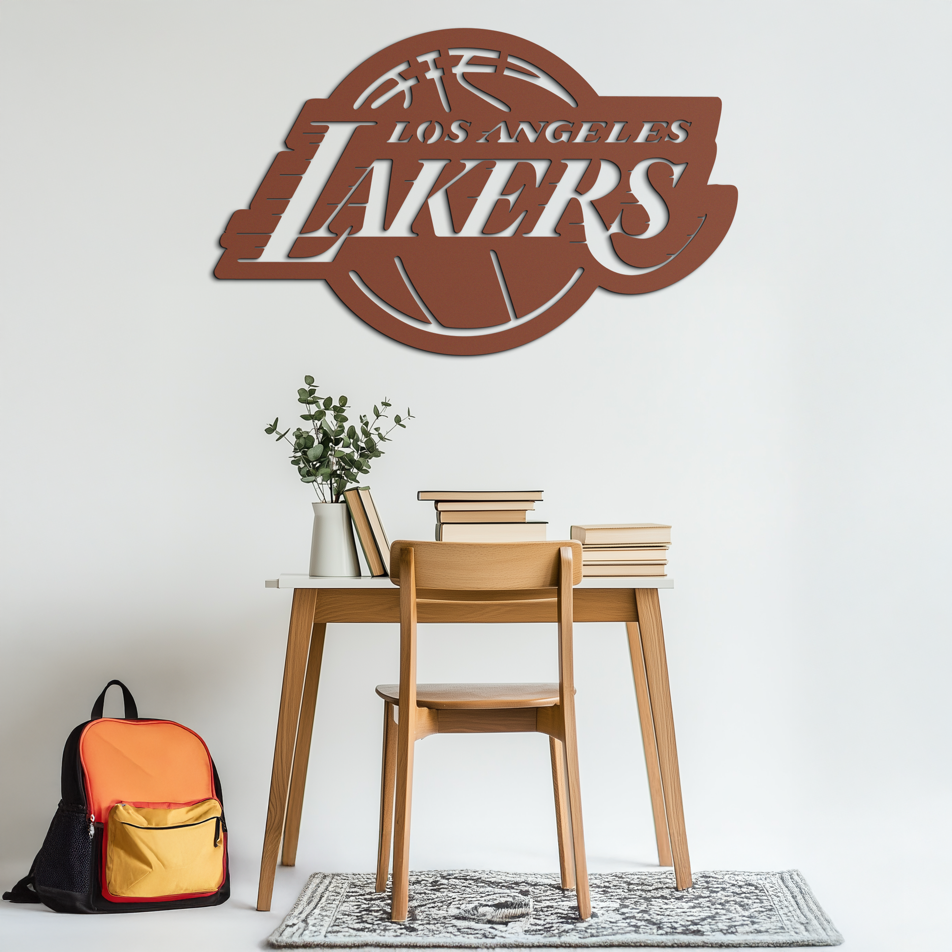 Los Angeles Lakers Logo Metal Wall Art – Iconic Basketball Team Silhouette Decor- KAF674 - Tampa Home & Garden Store