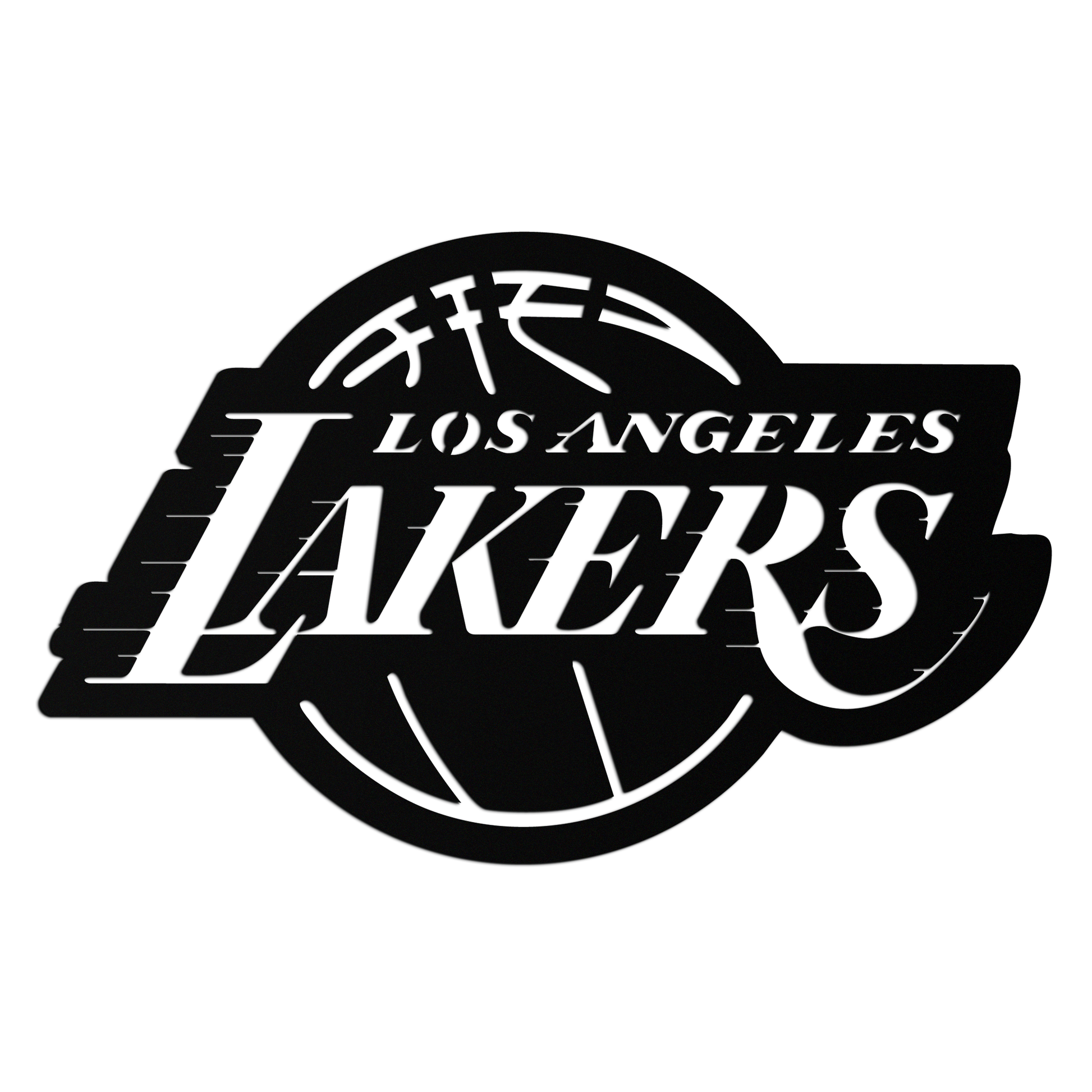 Los Angeles Lakers Logo Metal Wall Art – Iconic Basketball Team Silhouette Decor- KAF674 - Tampa Home & Garden Store