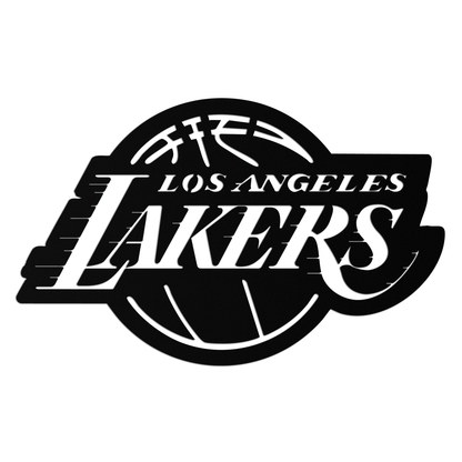 Los Angeles Lakers Logo Metal Wall Art – Iconic Basketball Team Silhouette Decor- KAF674 - Tampa Home & Garden Store