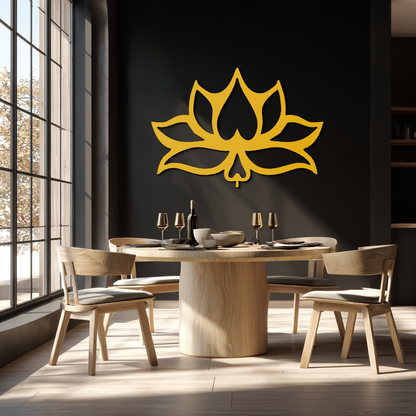 Lotus Flower Metal Wall Art – Modern Black Floral Wall Decor- KAF527 - Tampa Home & Garden Store