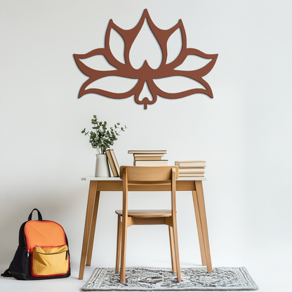 Lotus Flower Metal Wall Art – Modern Black Floral Wall Decor- KAF527 - Tampa Home & Garden Store