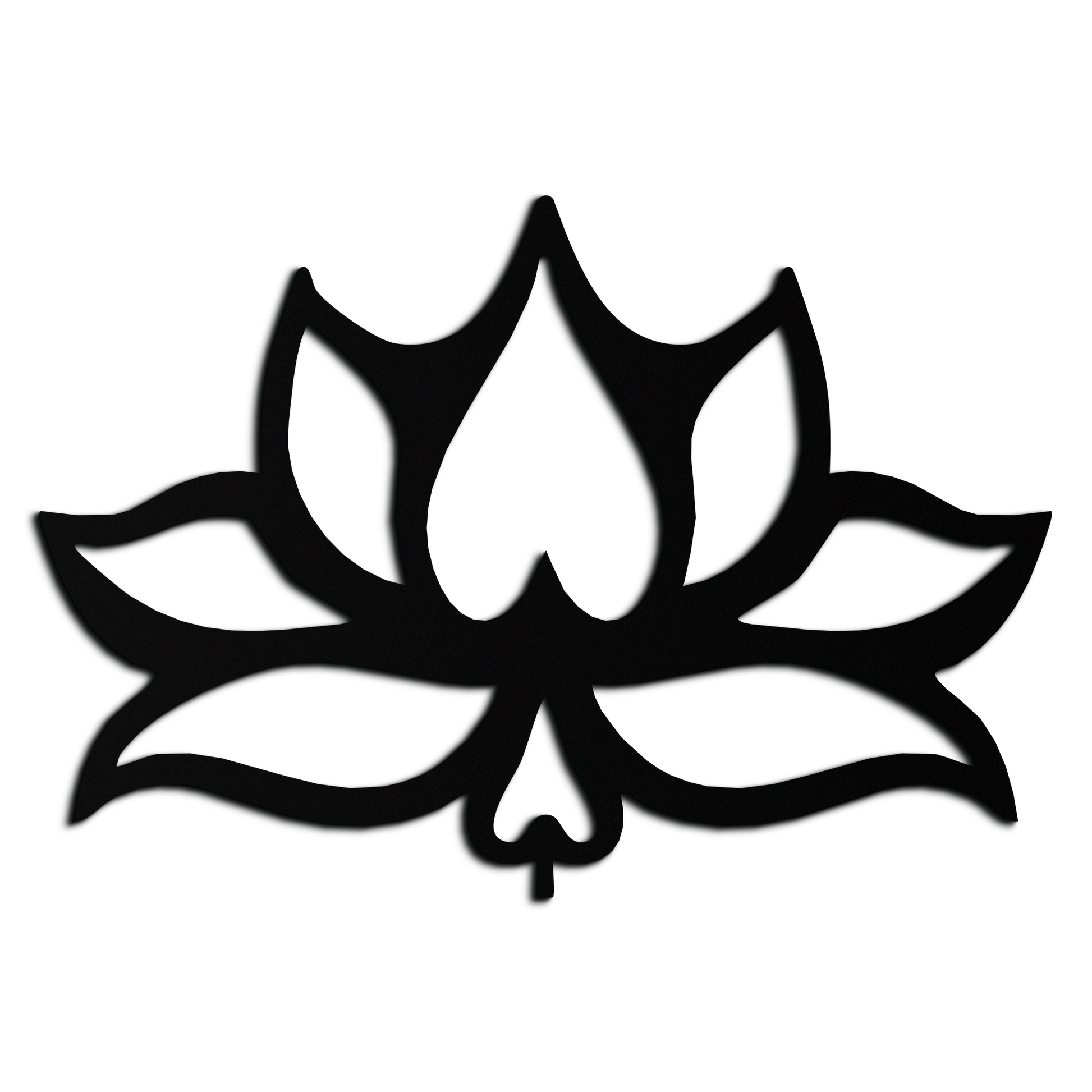Lotus Flower Metal Wall Art – Modern Black Floral Wall Decor- KAF527 - Tampa Home & Garden Store