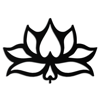 Lotus Flower Metal Wall Art – Modern Black Floral Wall Decor- KAF527 - Tampa Home & Garden Store