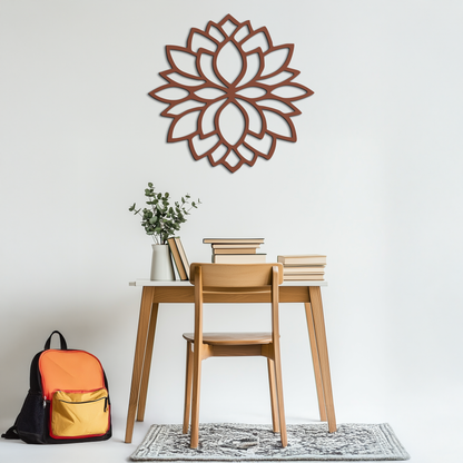 Lotus Flower Silhouette Metal Wall Art – Elegant Black Zen Decor for Home or Office- KAF525 - Tampa Home & Garden Store