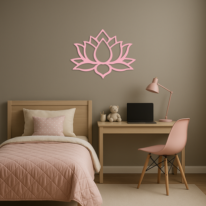 Lotus Flower Silhouette Metal Wall Art – Spiritual Nature-Inspired Design - KAFGP052 - Tampa Home & Garden Store