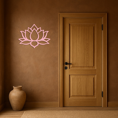 Lotus Flower Silhouette Metal Wall Art – Spiritual Nature-Inspired Design - KAFGP052 - Tampa Home & Garden Store