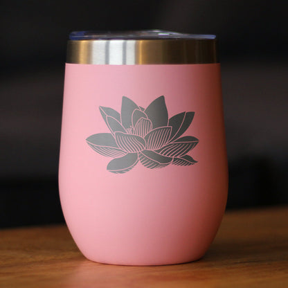 Lotus Flower - Wine Tumbler - Tampa Home & Garden Store