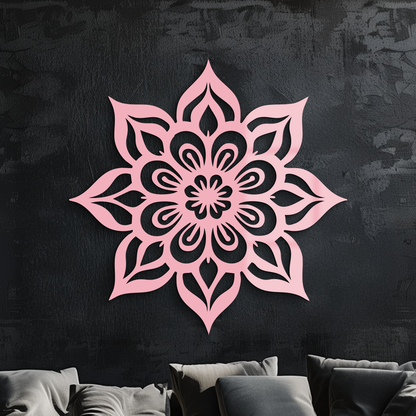 Lotus Mandala Metal Wall Art – Floral Geometric Silhouette - KAFGP059 - Tampa Home & Garden Store
