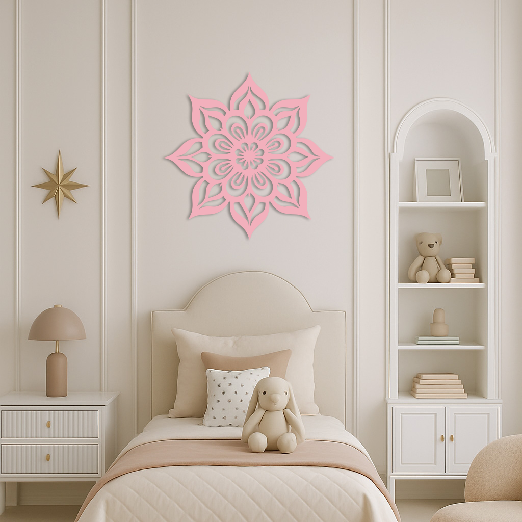 Lotus Mandala Metal Wall Art – Floral Geometric Silhouette - KAFGP059 - Tampa Home & Garden Store