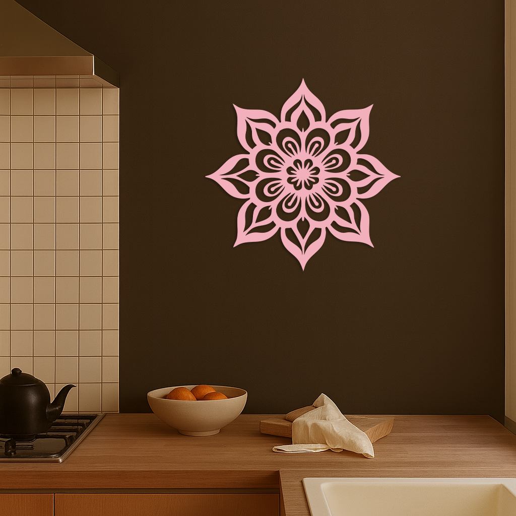 Lotus Mandala Metal Wall Art – Floral Geometric Silhouette - KAFGP059 - Tampa Home & Garden Store