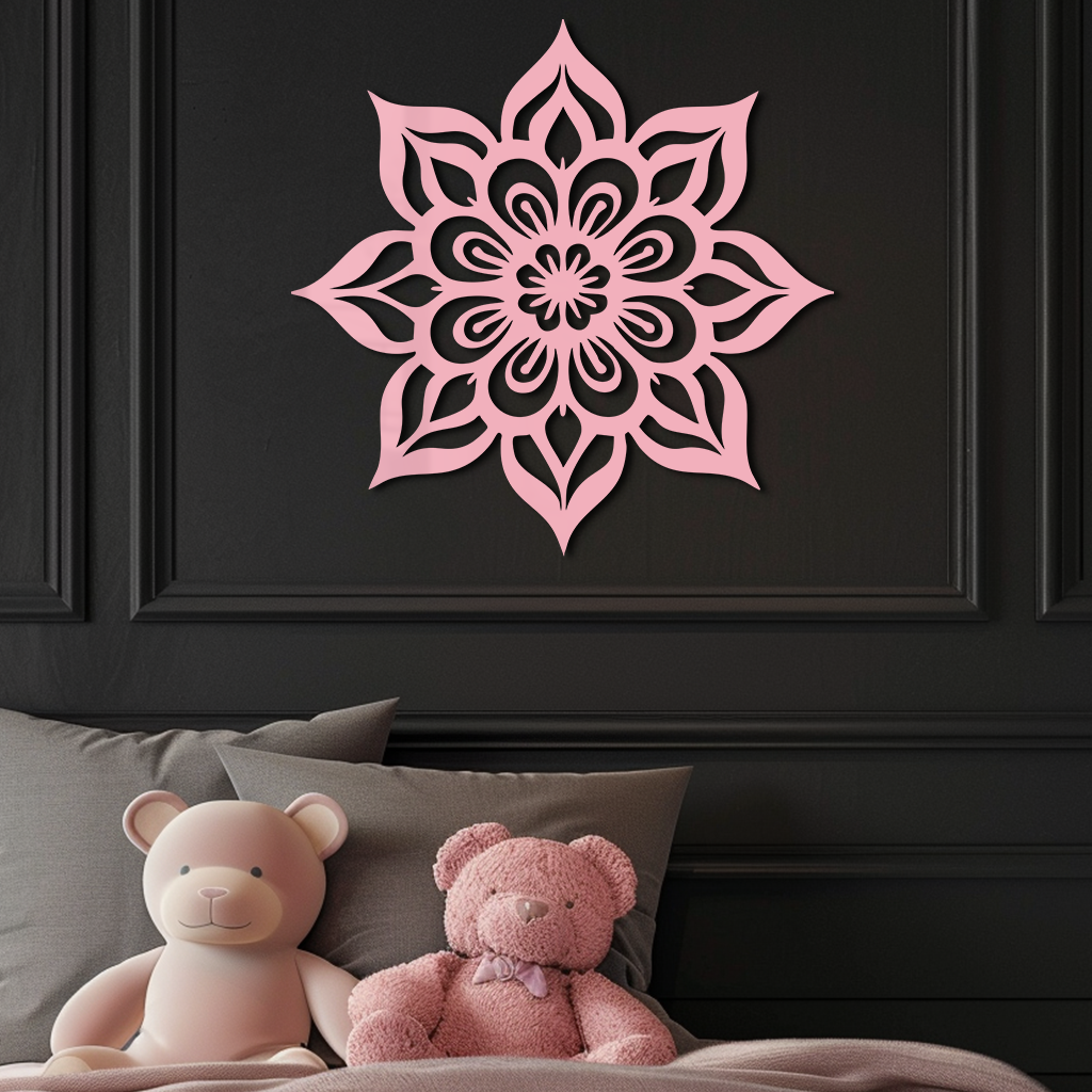 Lotus Mandala Metal Wall Art – Floral Geometric Silhouette - KAFGP059 - Tampa Home & Garden Store