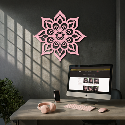 Lotus Mandala Metal Wall Art – Floral Geometric Silhouette - KAFGP059 - Tampa Home & Garden Store
