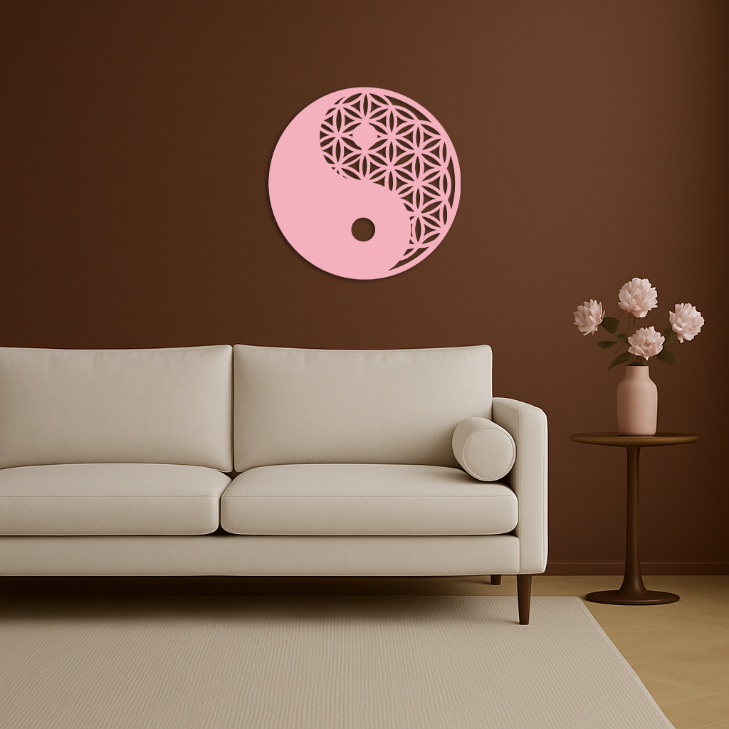 Lotus Mandala Silhouette Metal Wall Art – Sacred Geometry Design - KAFGP056 - Tampa Home & Garden Store