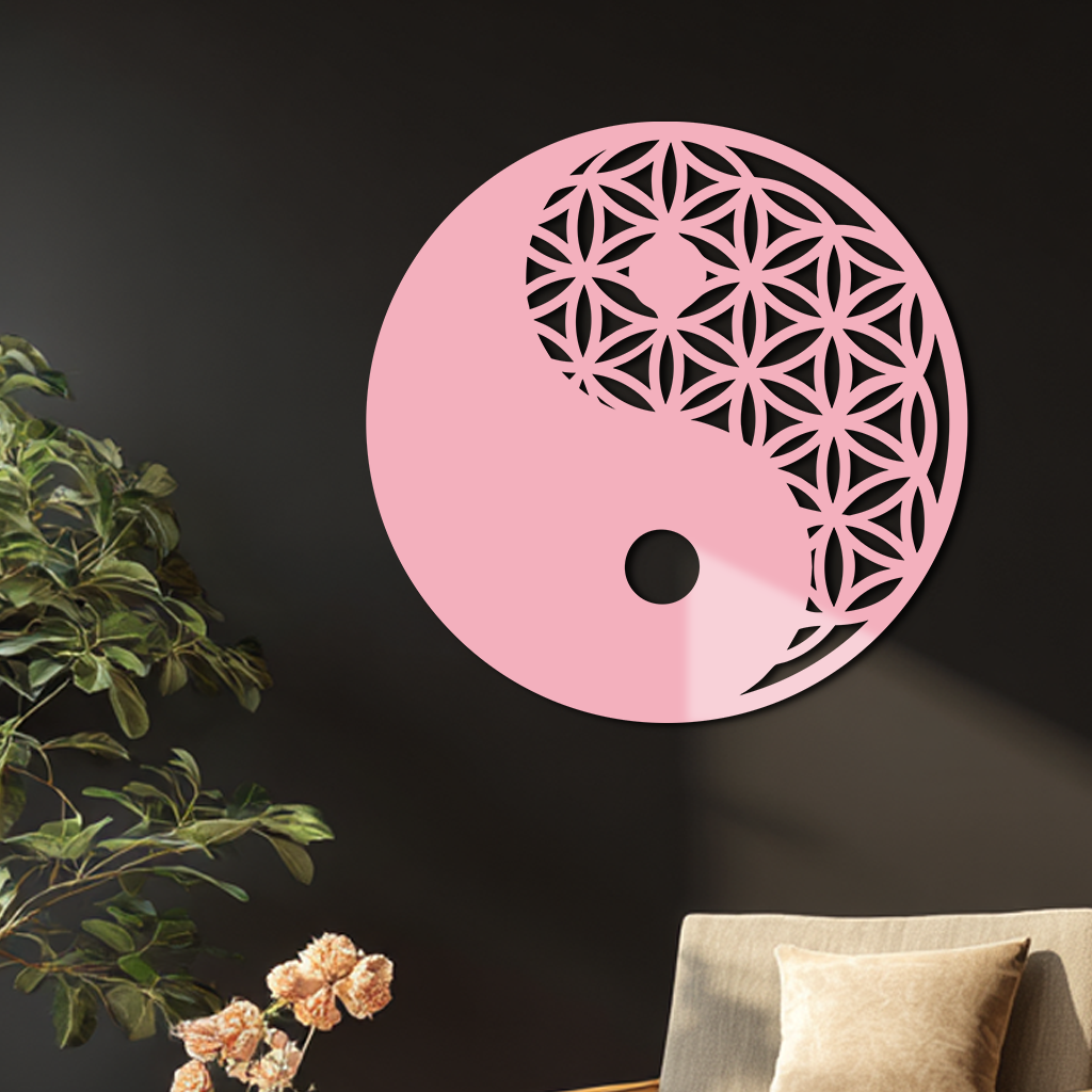 Lotus Mandala Silhouette Metal Wall Art – Sacred Geometry Design - KAFGP056 - Tampa Home & Garden Store