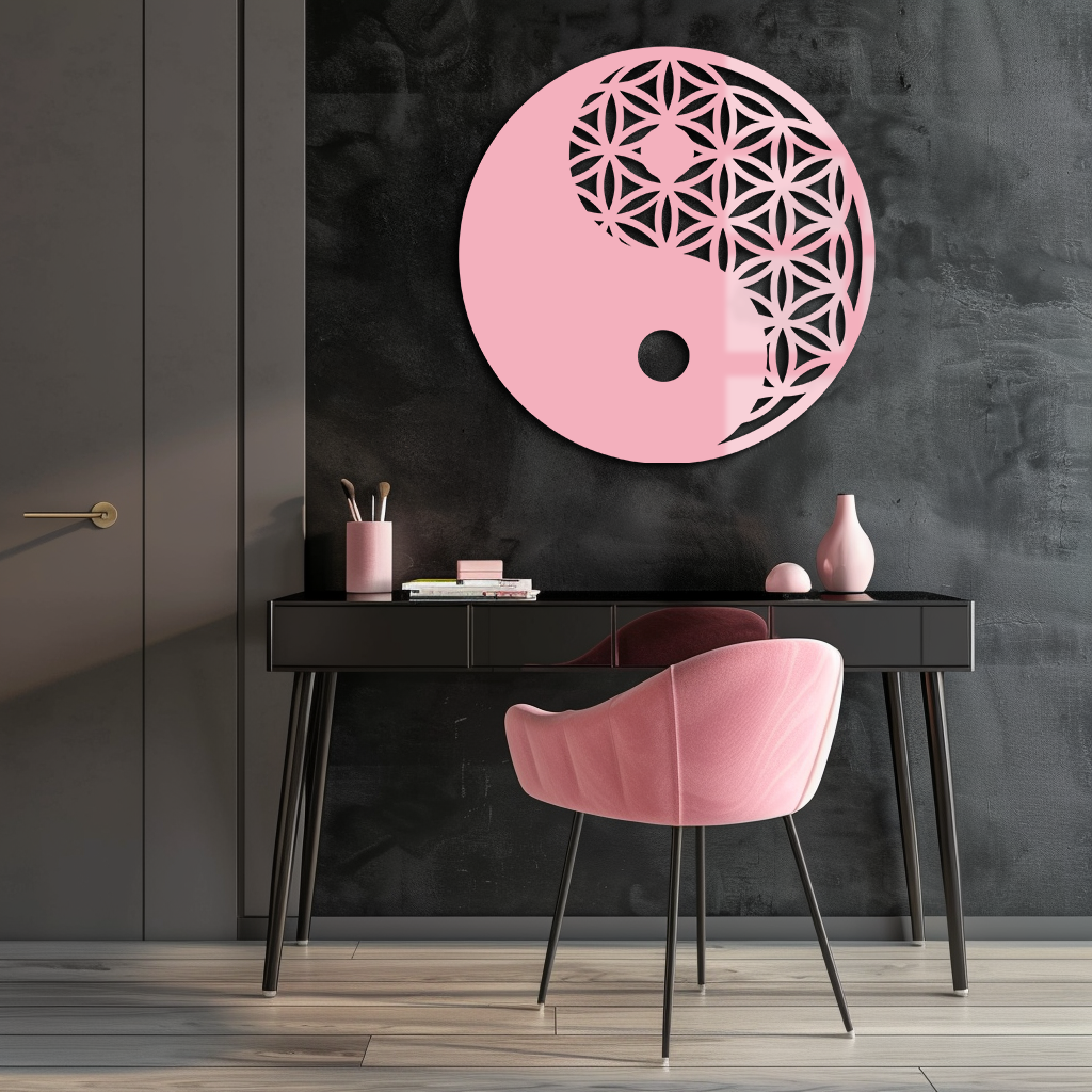 Lotus Mandala Silhouette Metal Wall Art – Sacred Geometry Design - KAFGP056 - Tampa Home & Garden Store