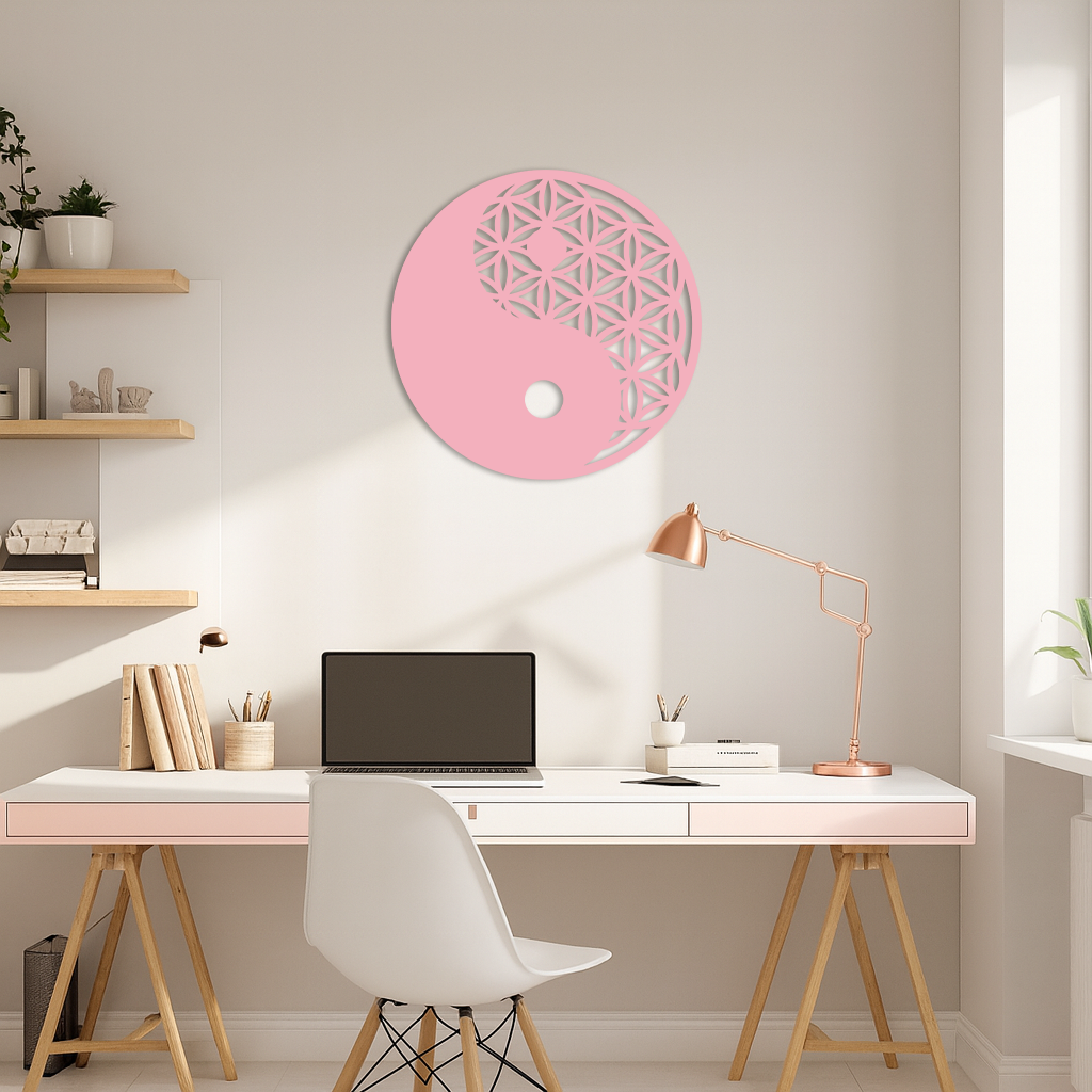 Lotus Mandala Silhouette Metal Wall Art – Sacred Geometry Design - KAFGP056 - Tampa Home & Garden Store