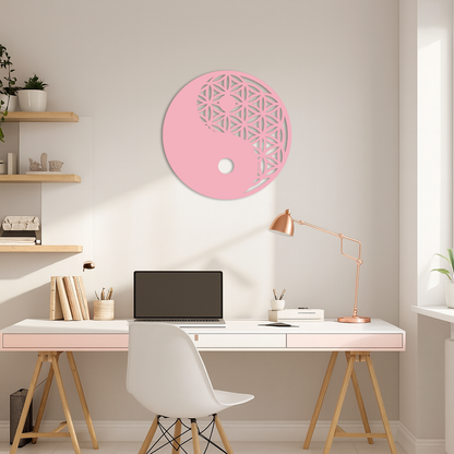 Lotus Mandala Silhouette Metal Wall Art – Sacred Geometry Design - KAFGP056 - Tampa Home & Garden Store