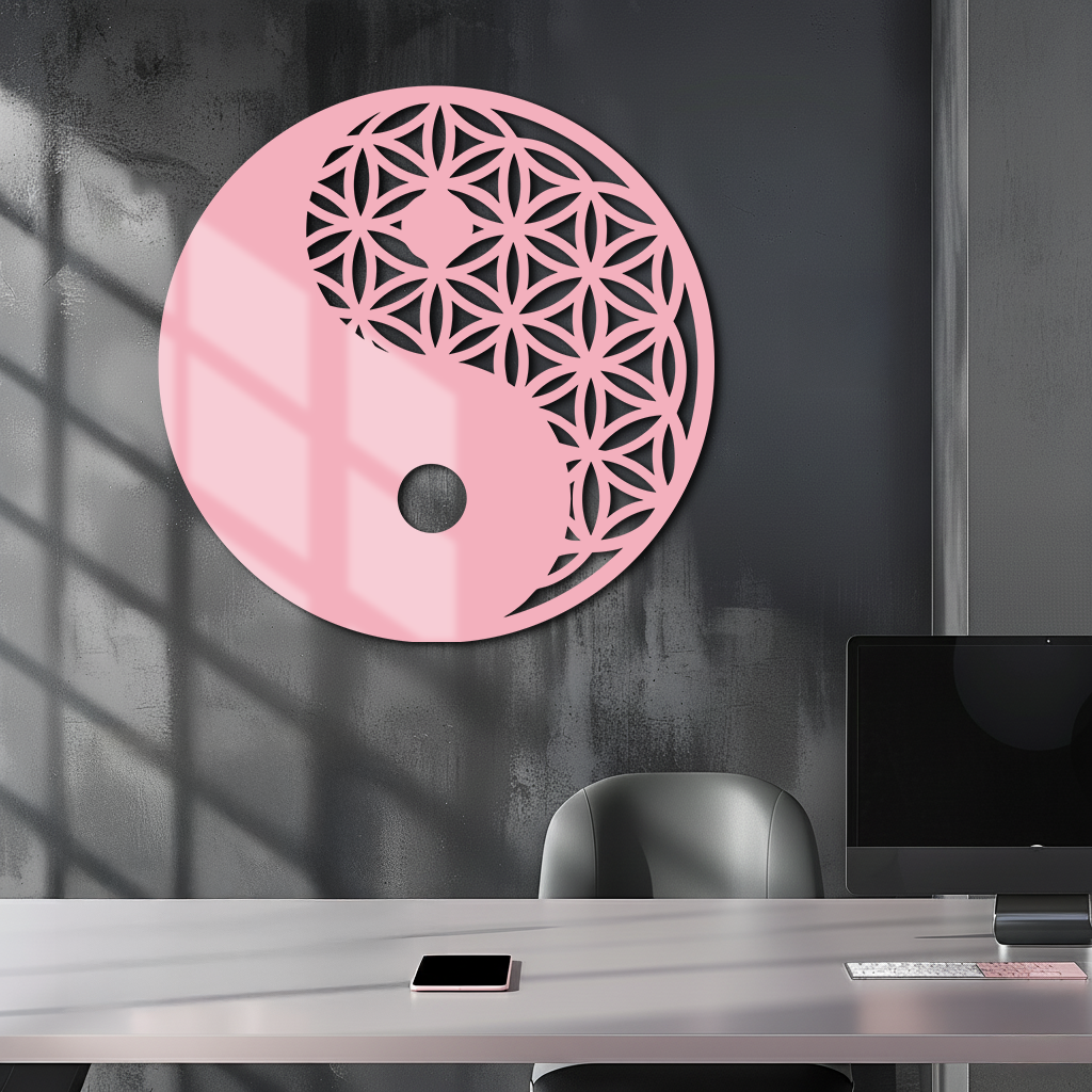 Lotus Mandala Silhouette Metal Wall Art – Sacred Geometry Design - KAFGP056 - Tampa Home & Garden Store