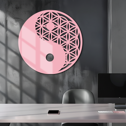 Lotus Mandala Silhouette Metal Wall Art – Sacred Geometry Design - KAFGP056 - Tampa Home & Garden Store