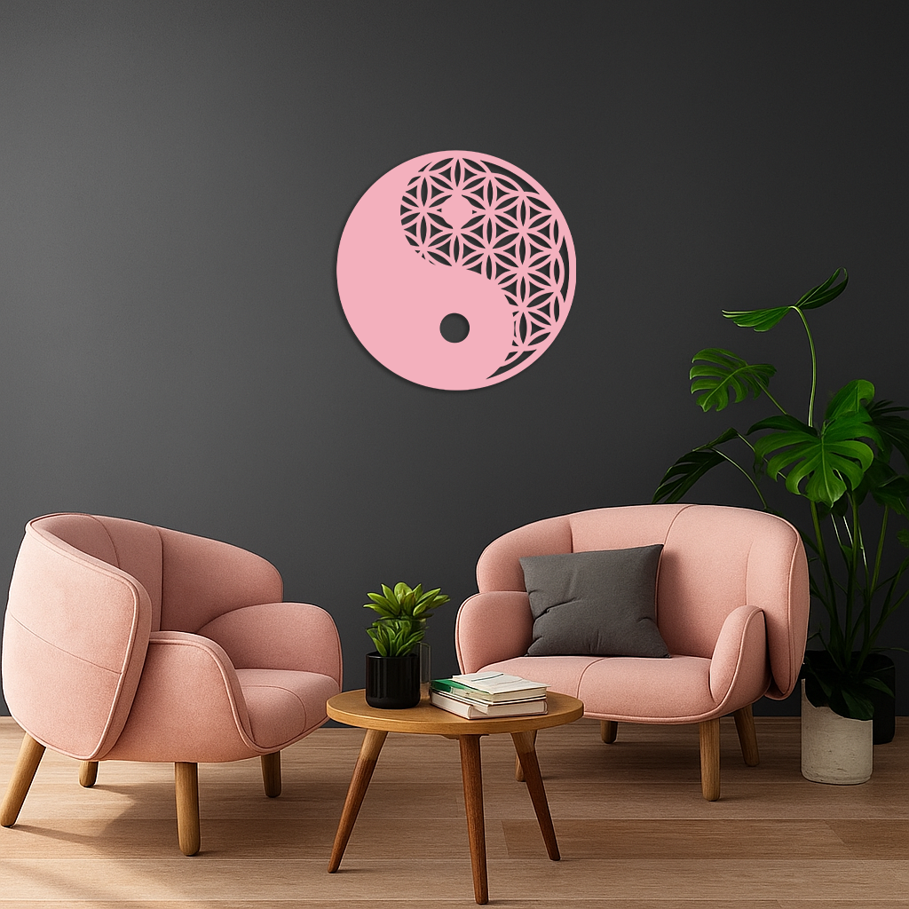 Lotus Mandala Silhouette Metal Wall Art – Sacred Geometry Design - KAFGP056 - Tampa Home & Garden Store