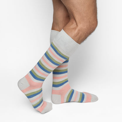 Louie and Soft Multi Stripe Cotton Dress Socks