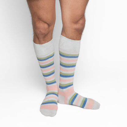Louie and Soft Multi Stripe Cotton Dress Socks